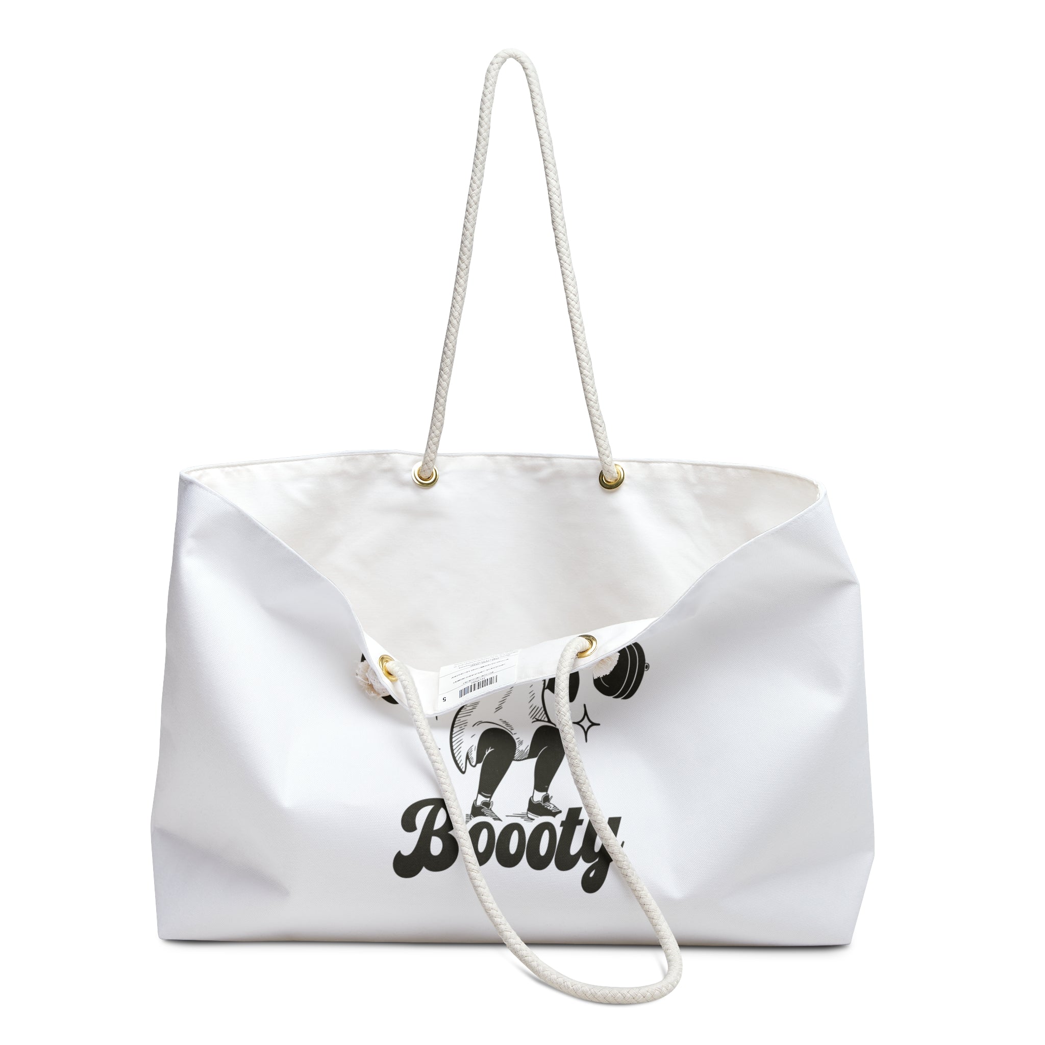 Weekender Bag — "Working On My Boooty" Funny Fitness Tote