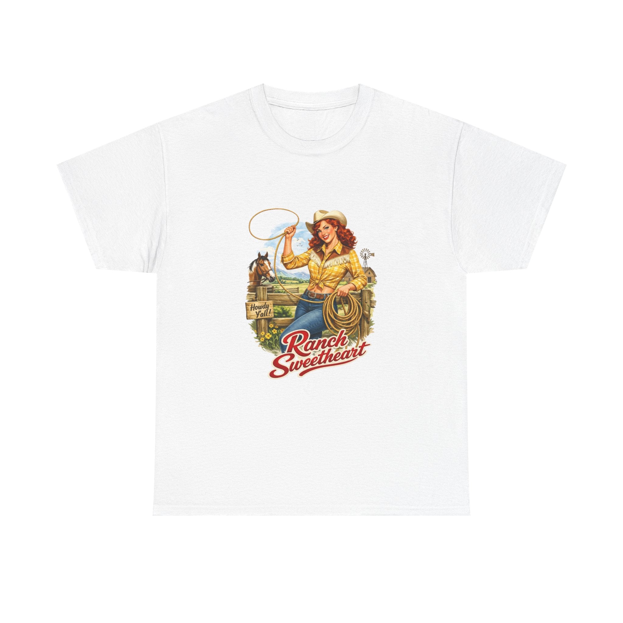 Cowgirl 'Ranch Sweetheart' Graphic Tee – Vintage Western Shirt