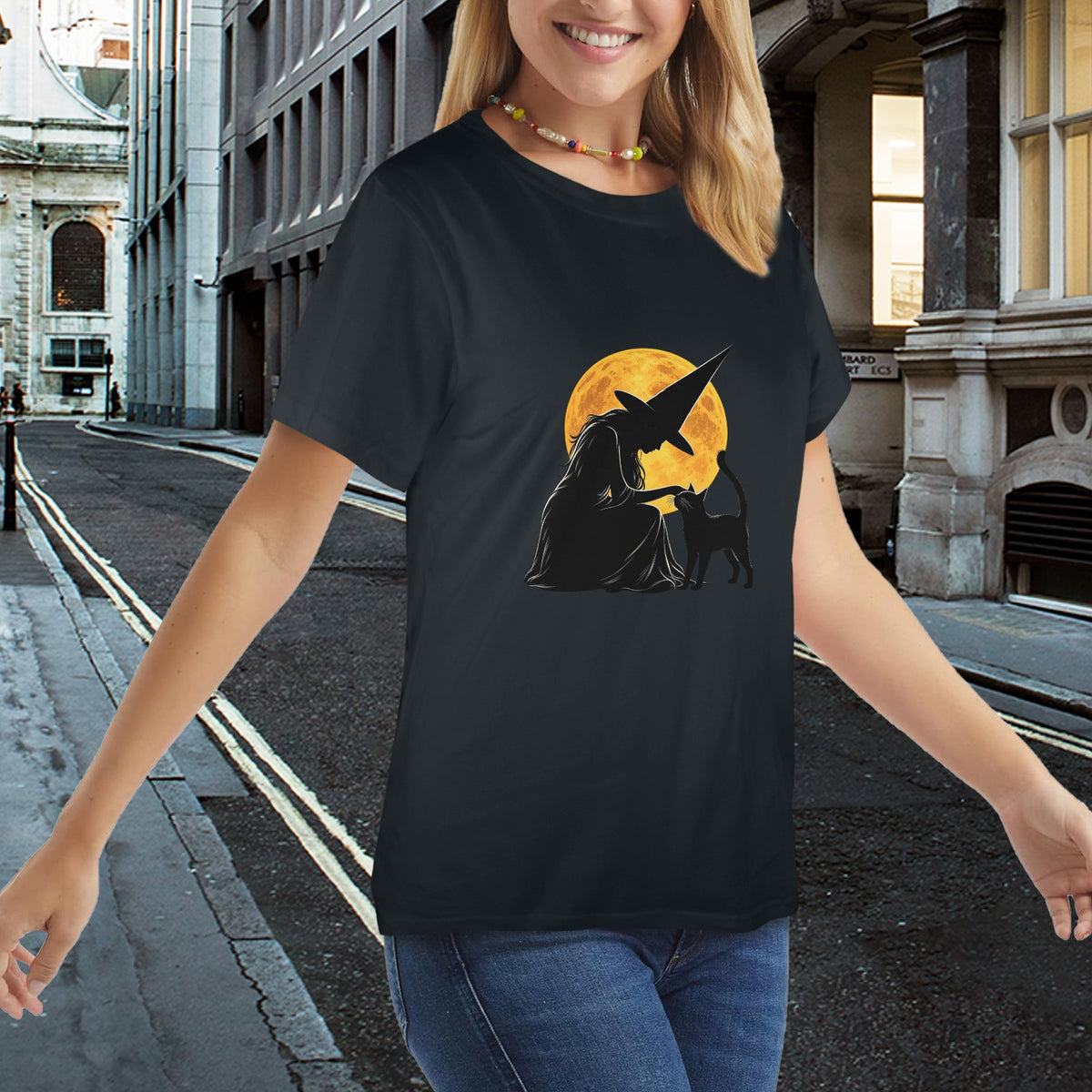 Moonlit Familiar Unisex Halloween Tee