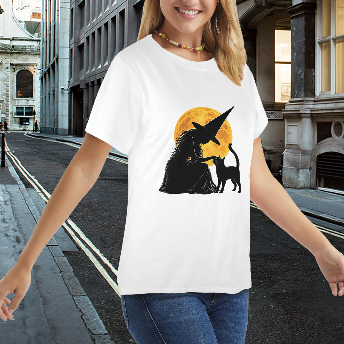 Moonlit Familiar Unisex Halloween Tee