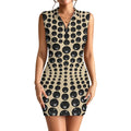 The Seductress Collection Sexy Short Sleeve Dress with Short Zipper