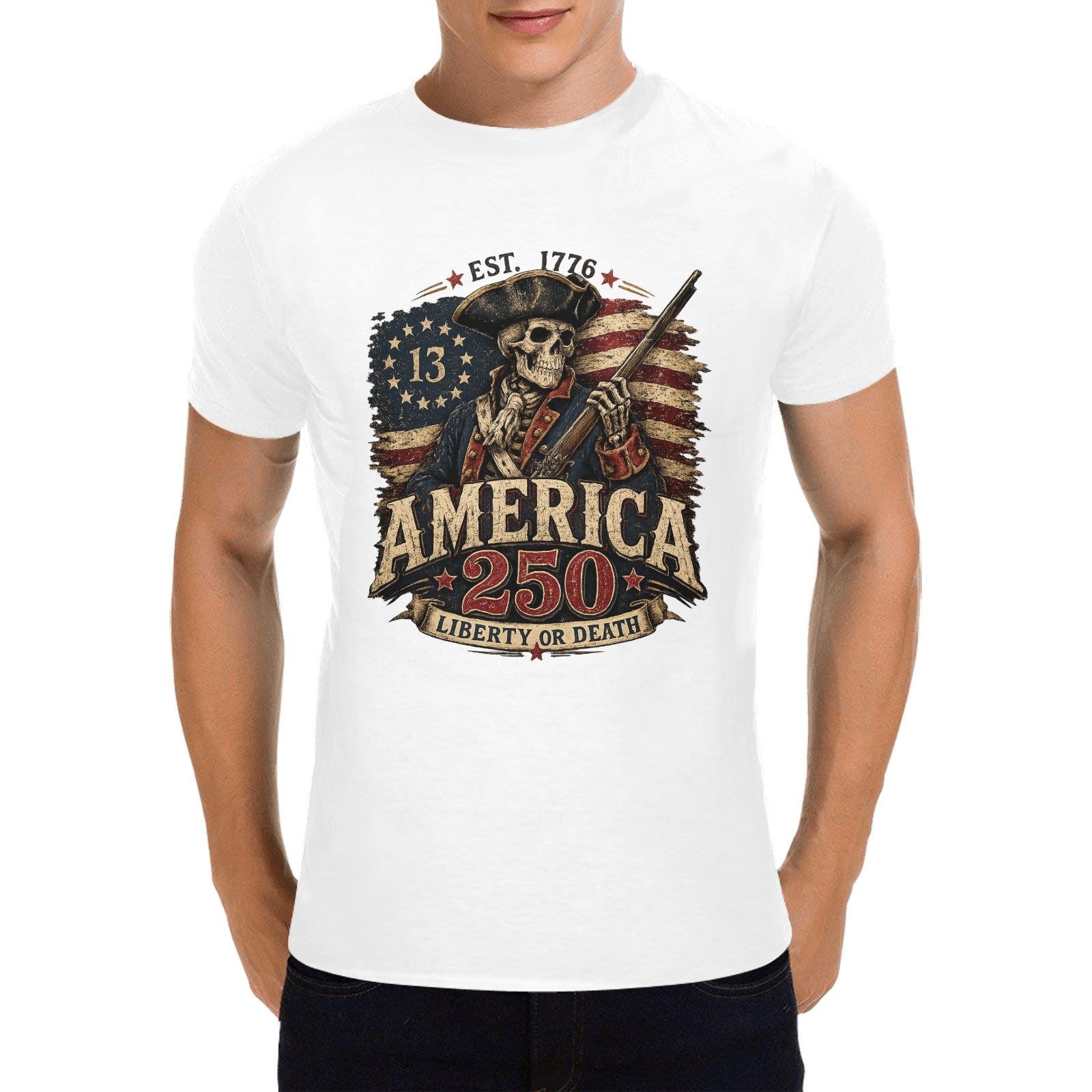 Colonial America 250 T-Shirt -White