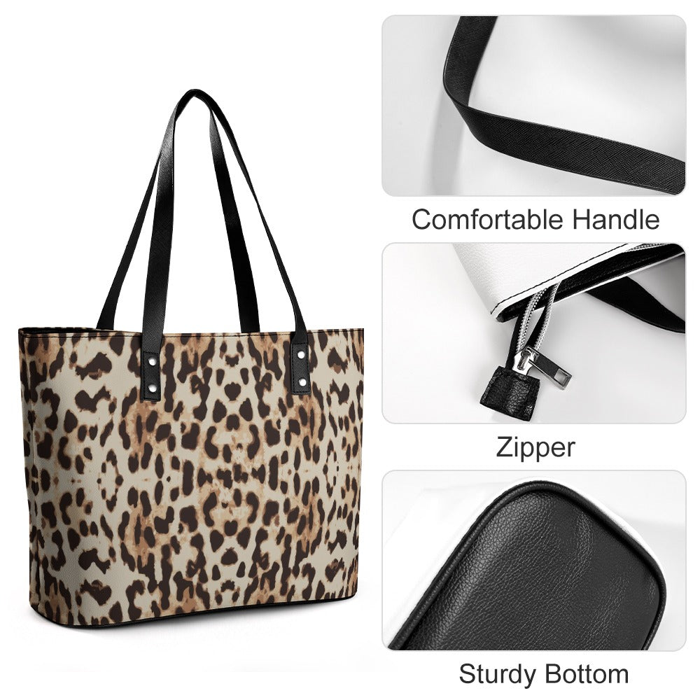 Ladies Leather Handbag Collection   Premium Cross-Grain Tote