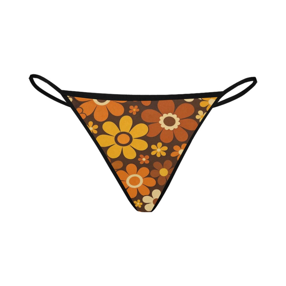 1970s Print Women's G-String Panties