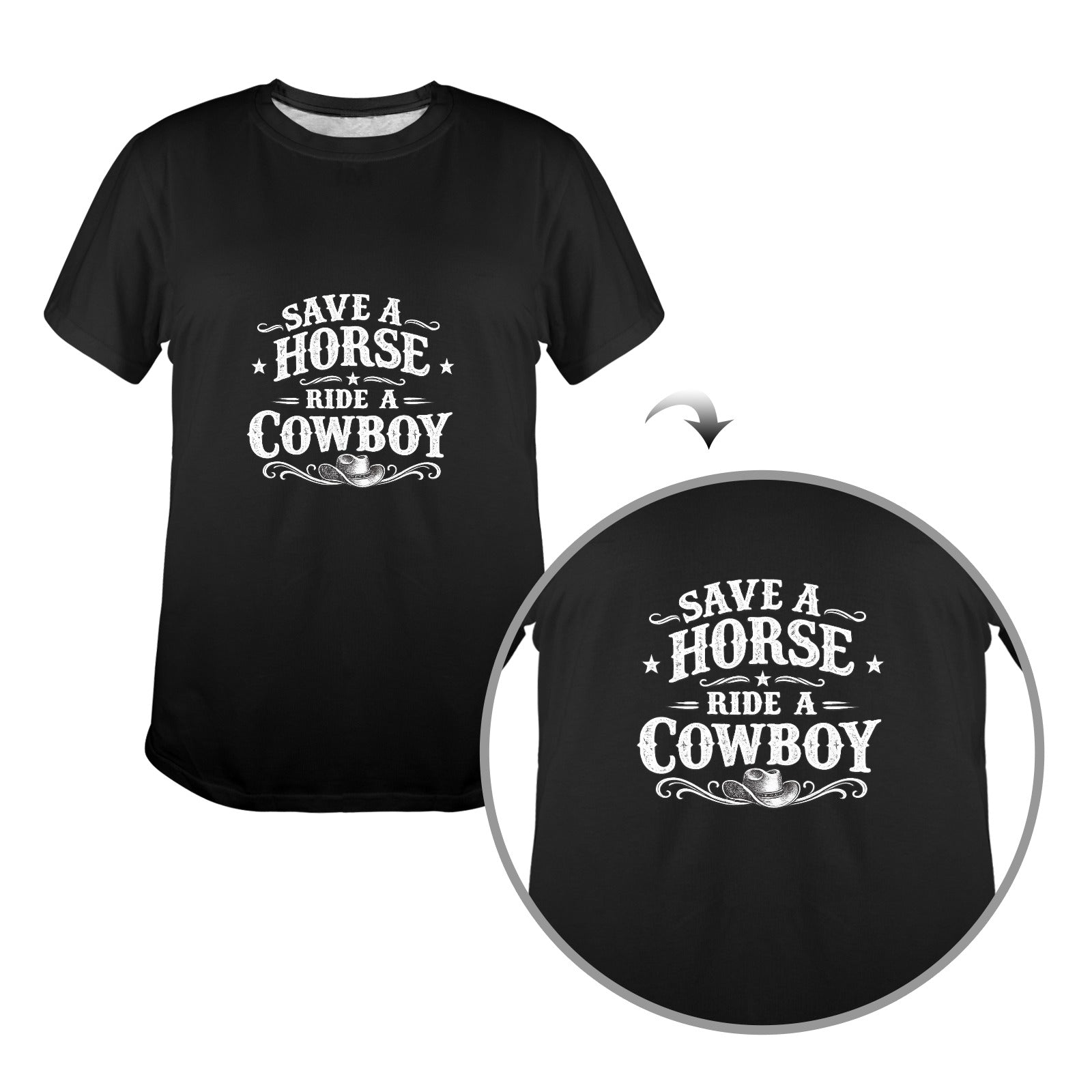 Women's Save A Horse T-Shirt  （Made in USA，Ships to USA Only）