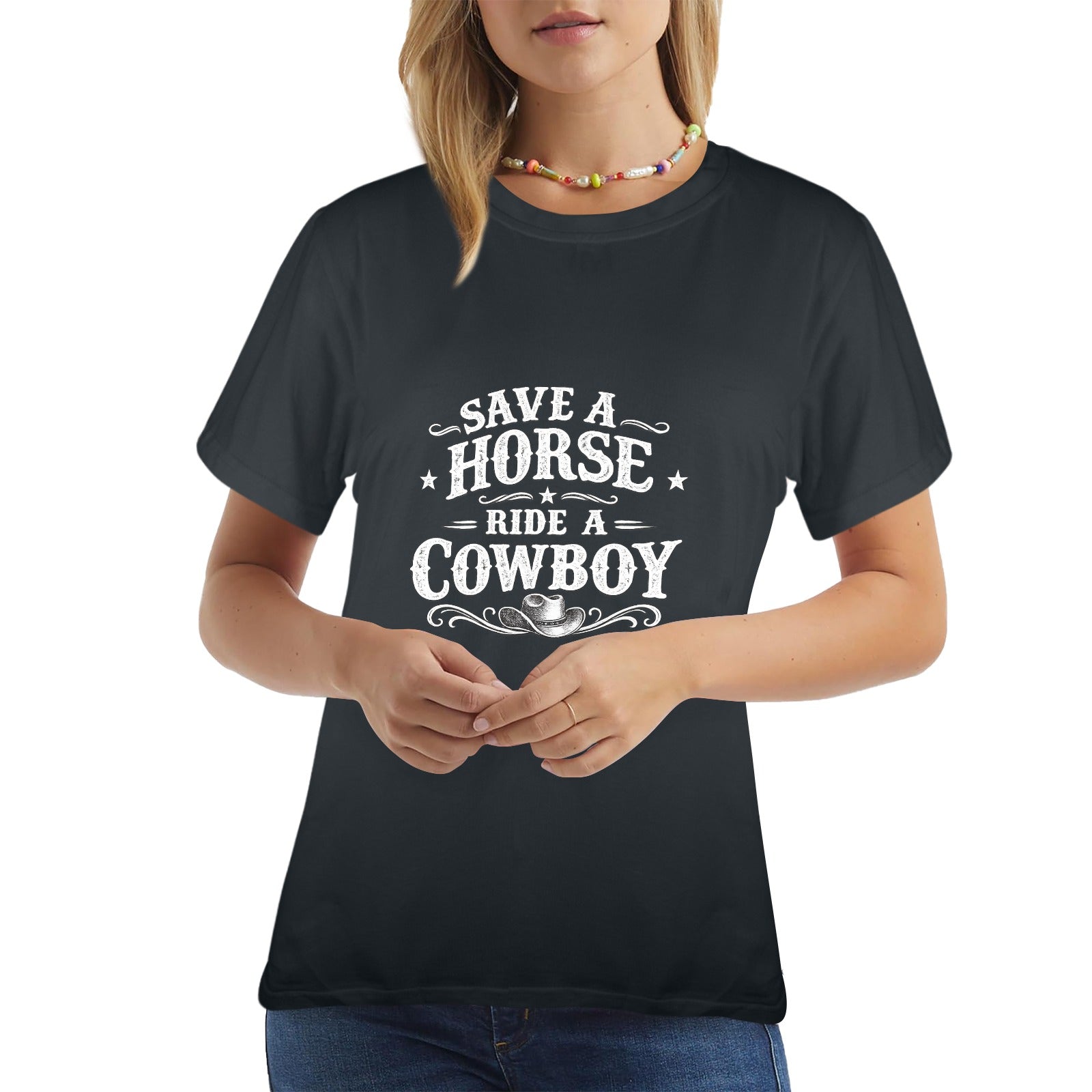 Women's Save A Horse T-Shirt  （Made in USA，Ships to USA Only）