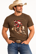 Cowboy Santa Rodeo Christmas Shirt Men’s Western Holiday Graphic