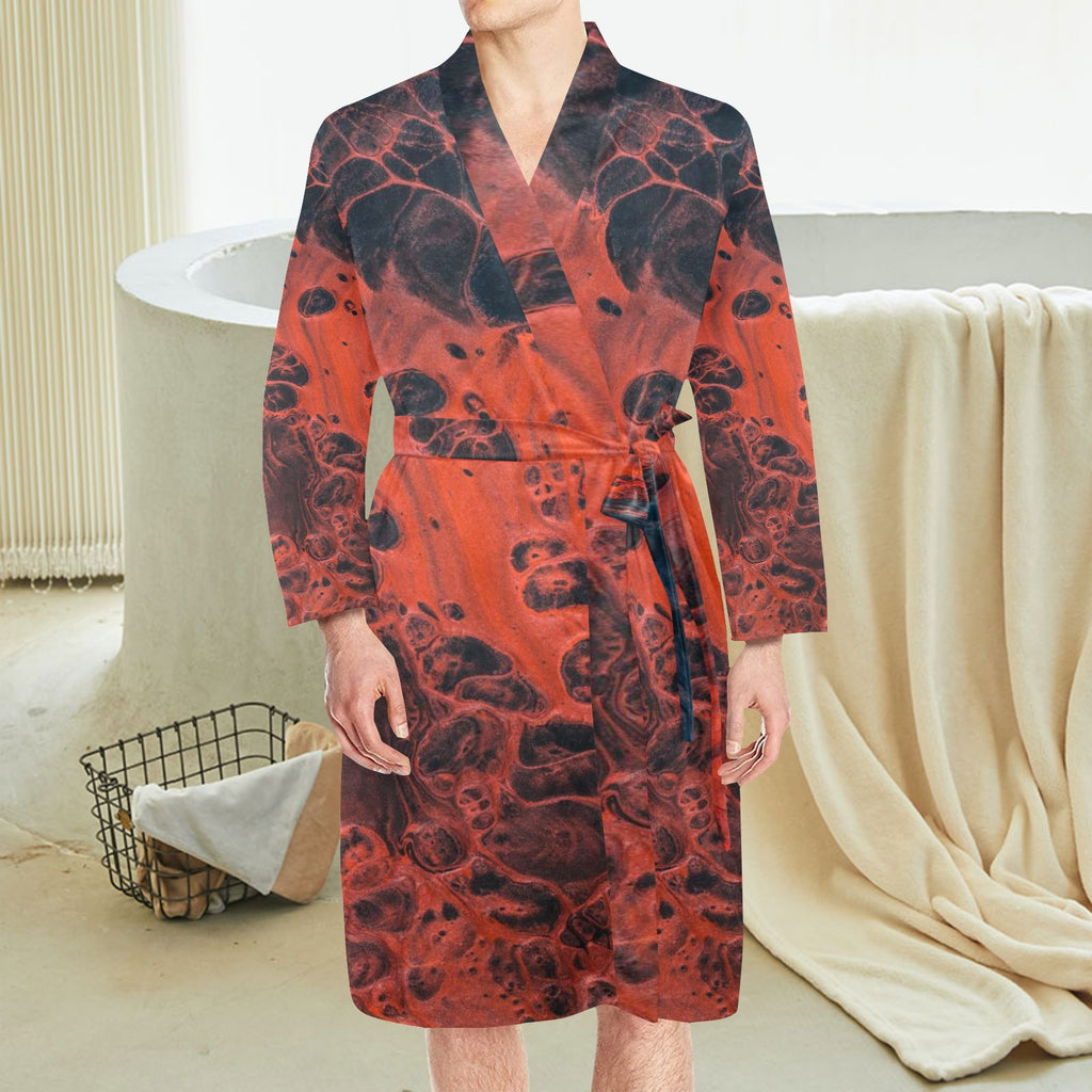 Men's Inferno Kimono Robe | Long Sleeve Belted Night Robe