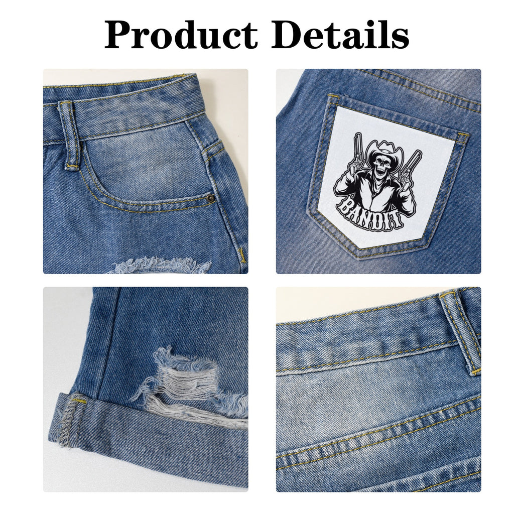 Outlaw Denim Shorts 💀🔫