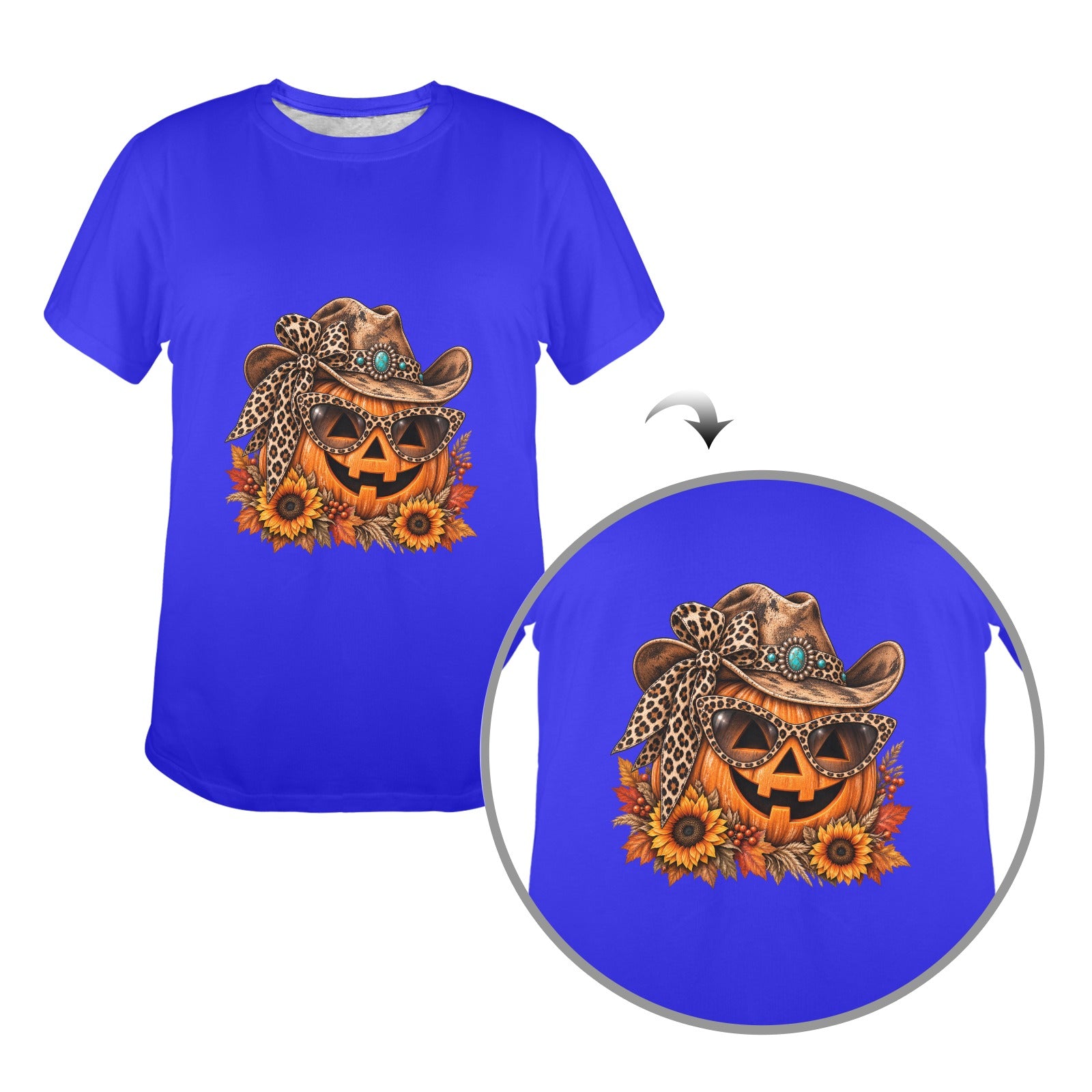 Western Pumpkin Shirt  Cowgirl Fall Halloween