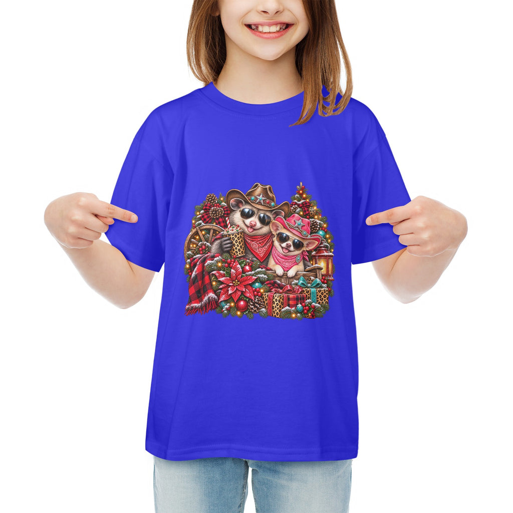 Pete & Coco Christmas Youth T-Shirt – Cute Western Holiday Ranch Tee