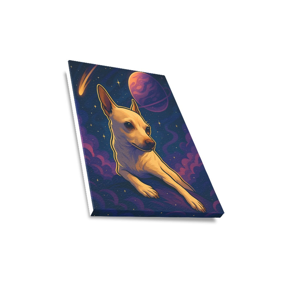 Coco the Star Traveler   Cosmic Coco Framed Canvas Print 11"x14"