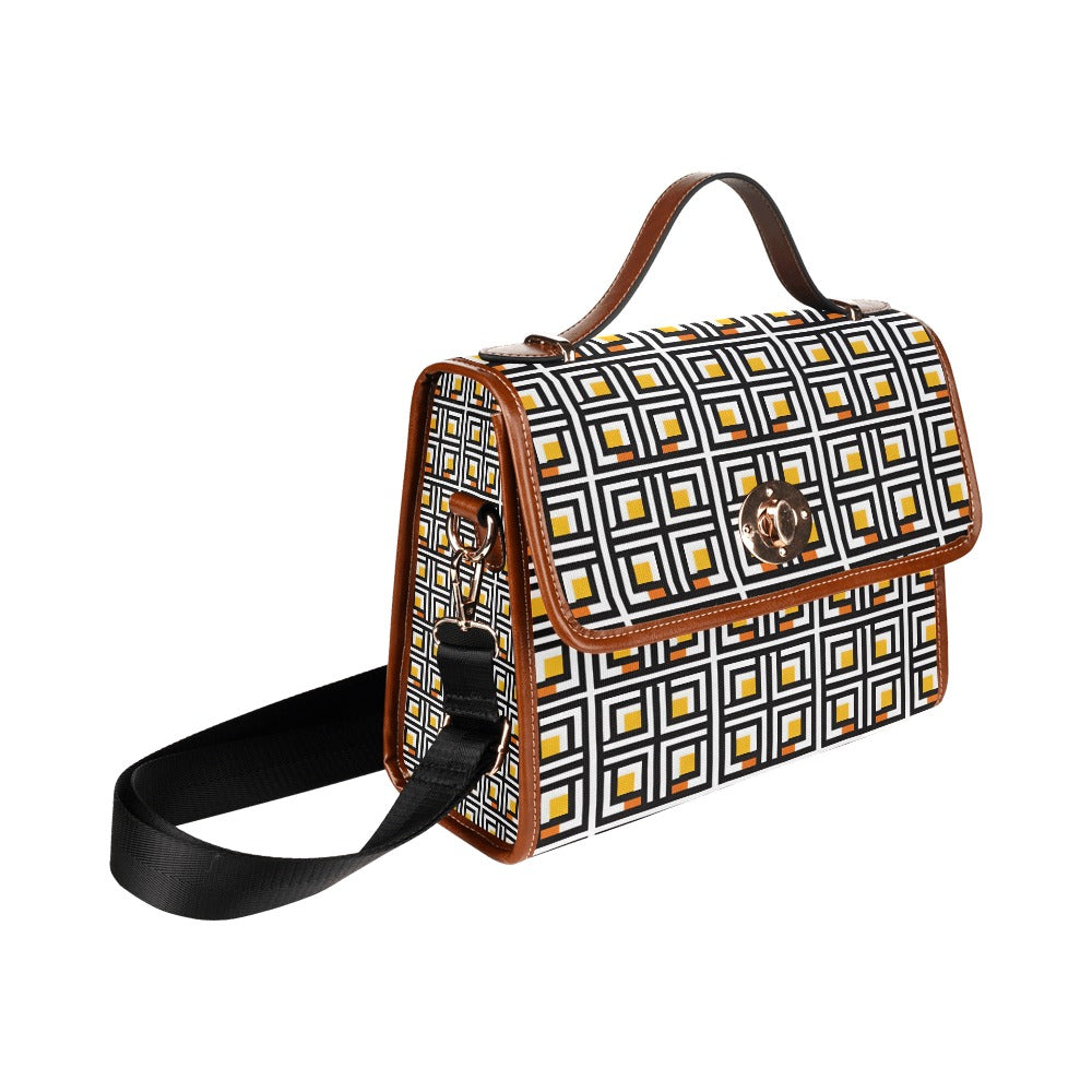 Vintage Elite Society Collection | Geometric Satchel Bag