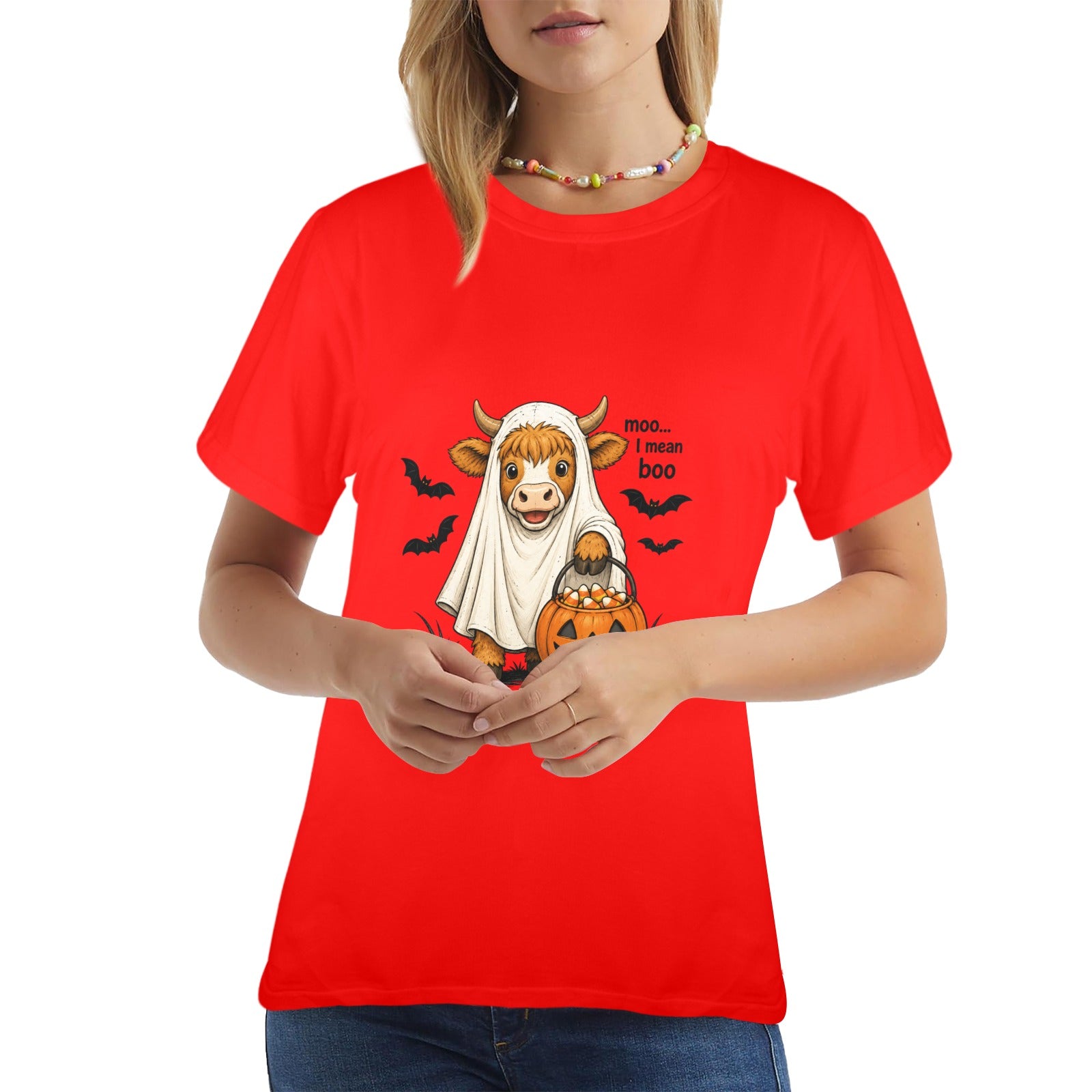 Highland Cow Ghost Trick or Treat T-Shirt
