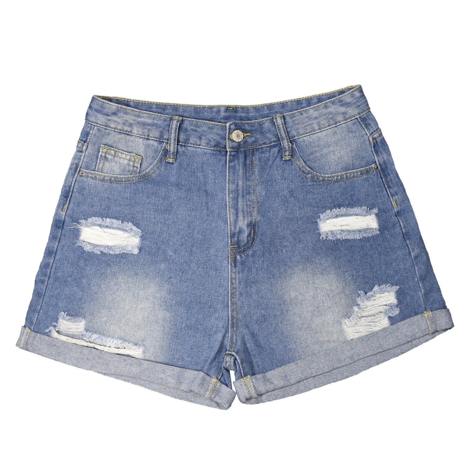 Bite Me  Women's Light-Wash Denim Shorts with Pocket
