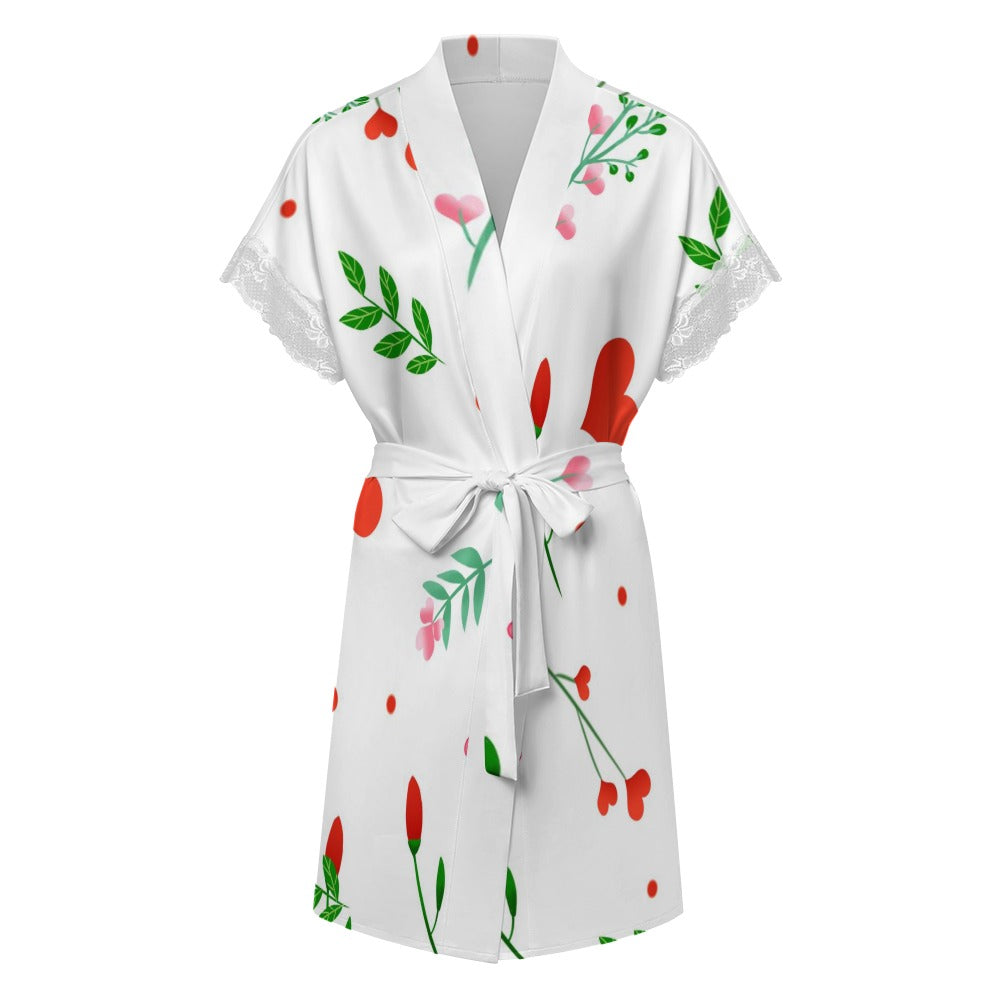 Women's Lace-Trimmed Kimono Robe Collection