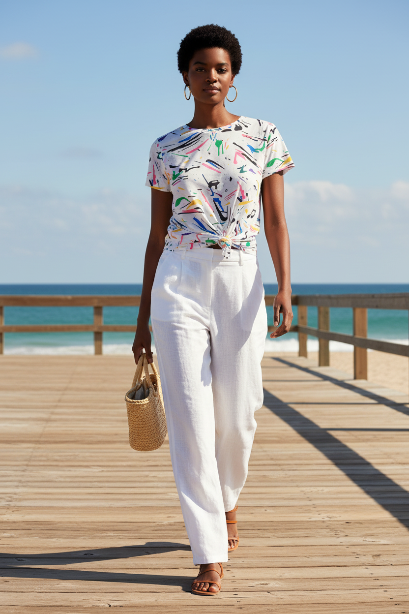 Abstract Tee – Beach Mockup