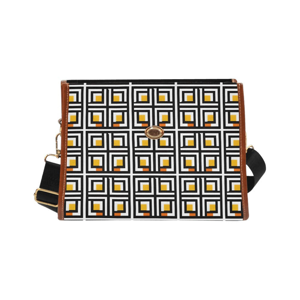 Vintage Elite Society Collection | Geometric Satchel Bag