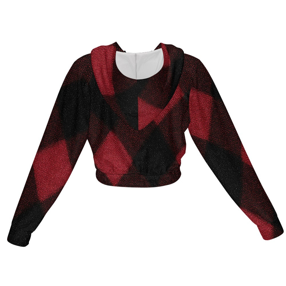 Wolf Hill Ranch – Crimson Queen Crop Zip Hoodie