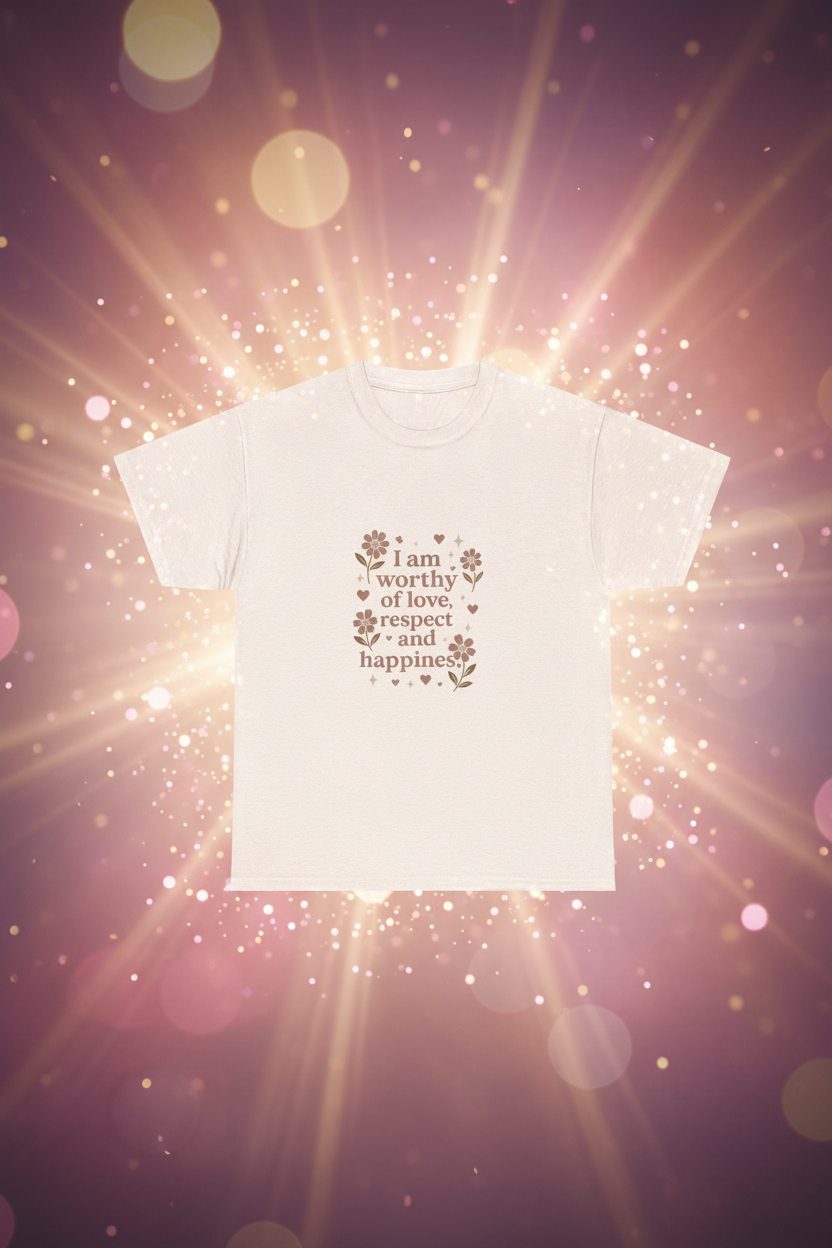 Affirmation Tee poster art with effects