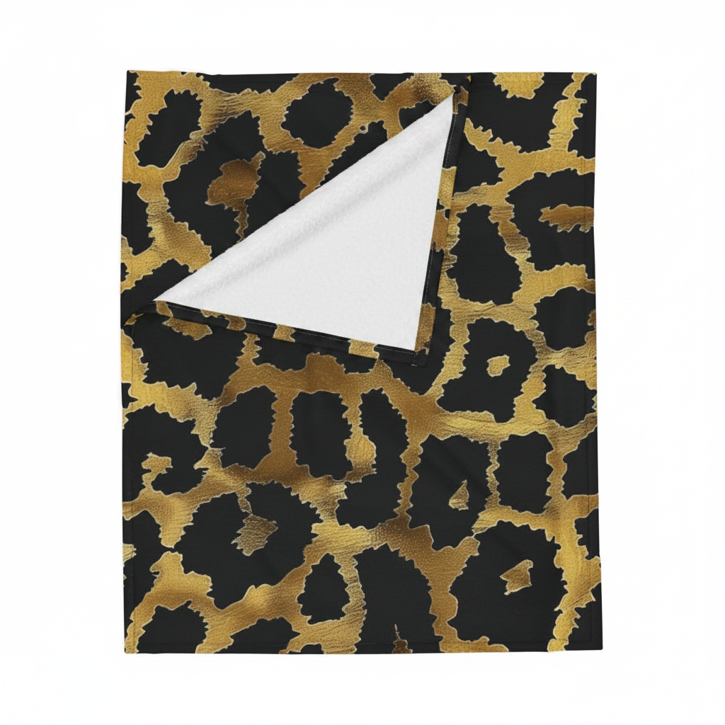 After Dark Leopard Throw — Fabric Fold Display
