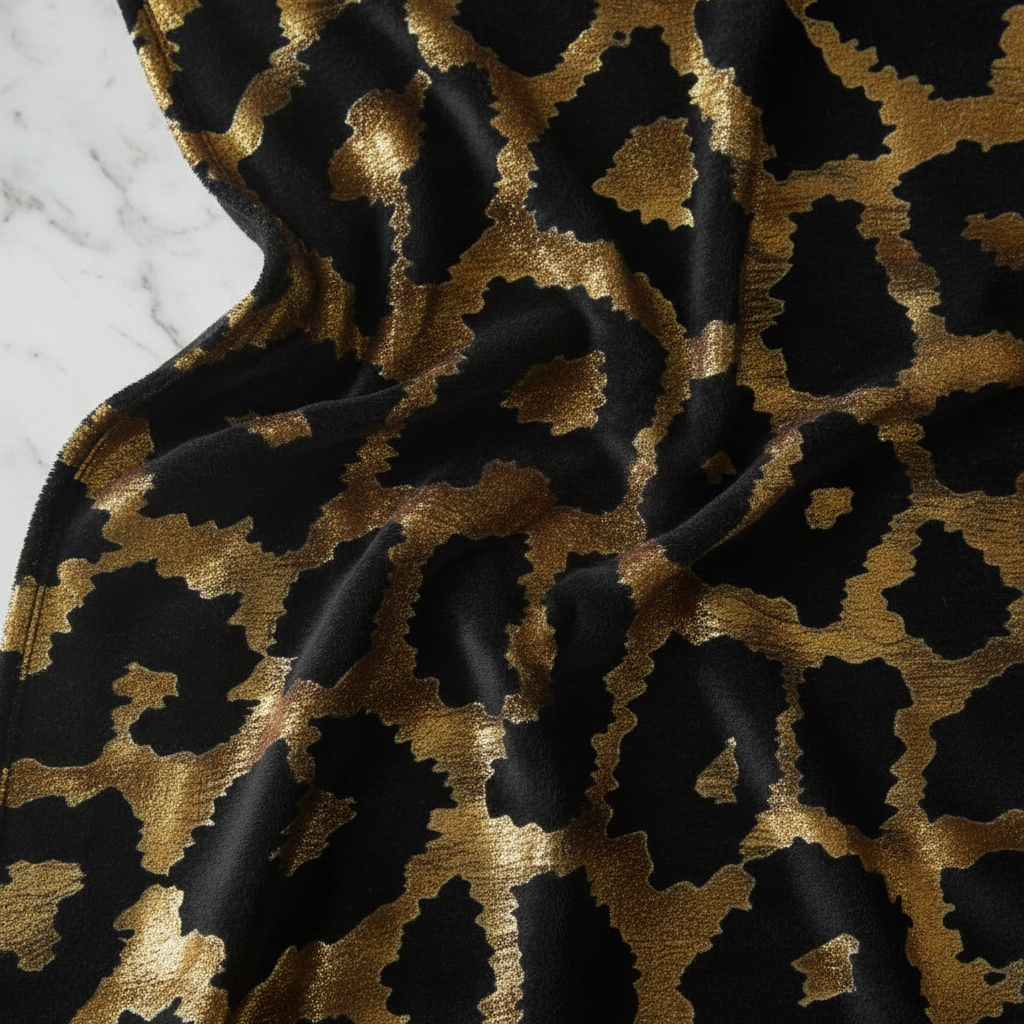 After Dark Leopard Throw — Fabric Texture