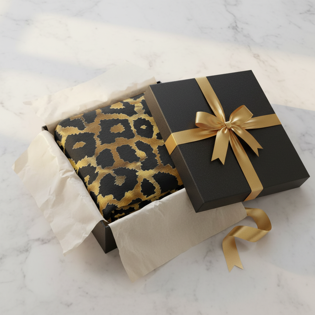 After Dark Leopard Throw — Gift Box
