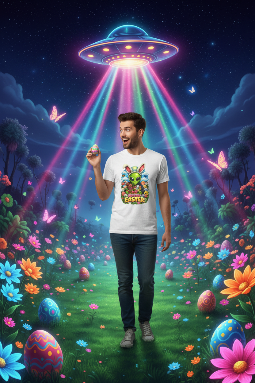 Alien Bunny Easter UFO Night
