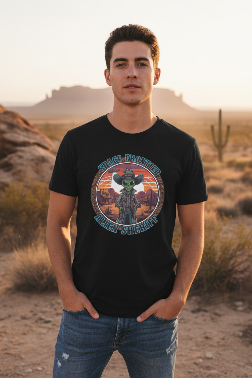 Alien Sheriff Tee Black