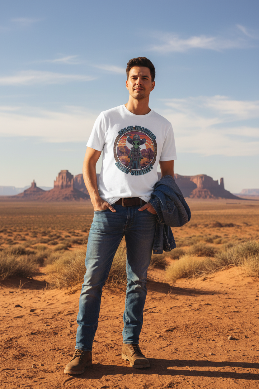 Alien Sheriff Tee White