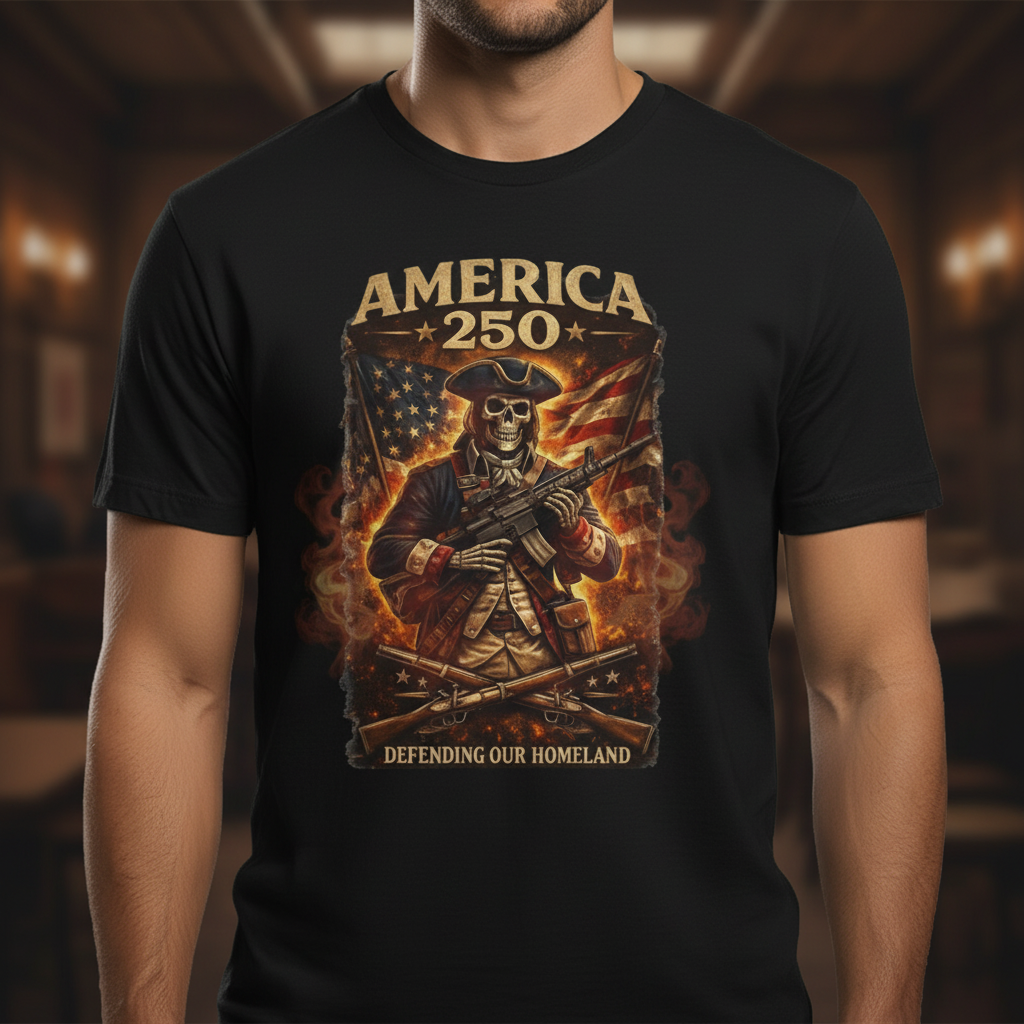 AMERICA 250 Crew Tee Close-Up Mockup 2