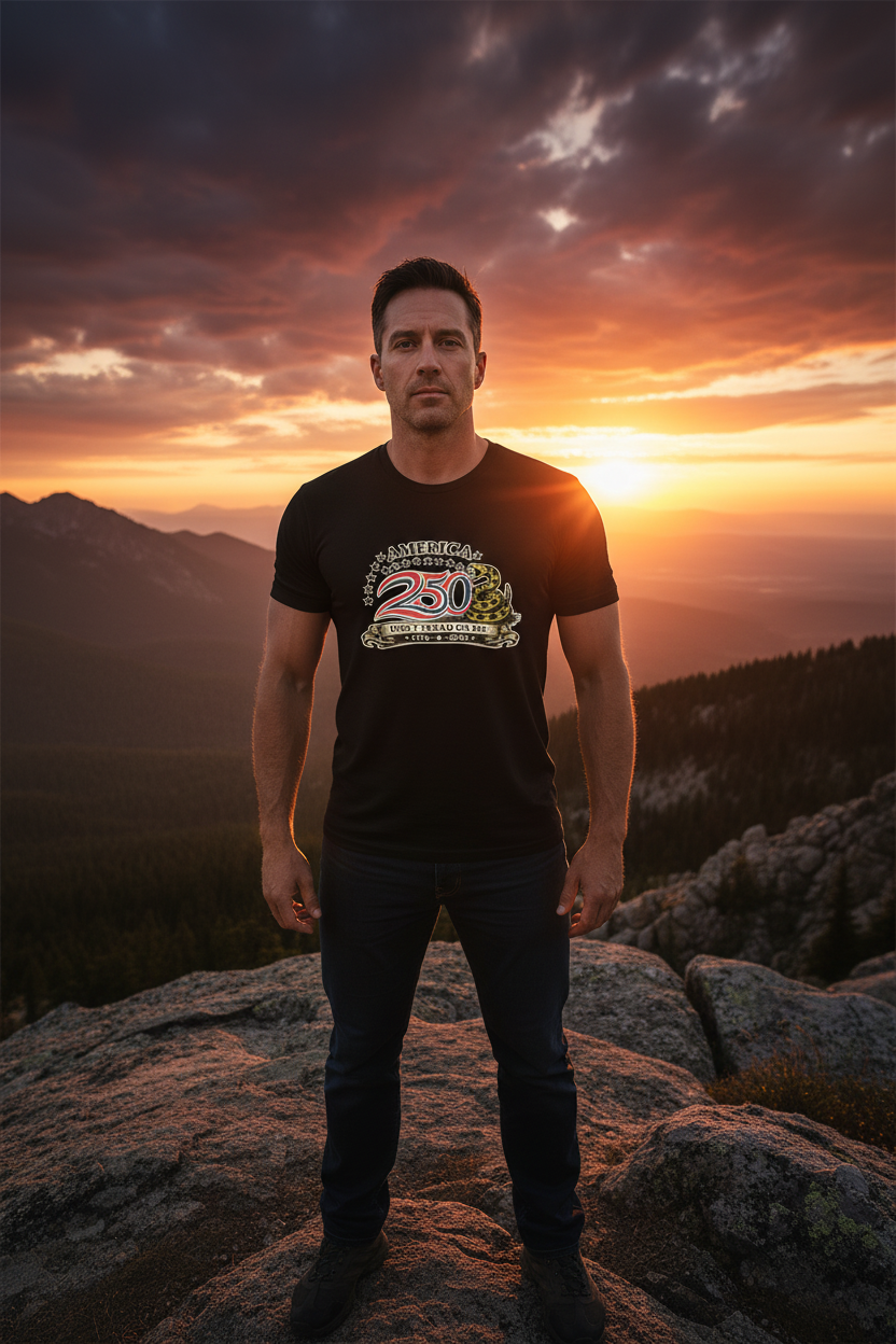 America 250 Don't Tread - Black Tee Overlook