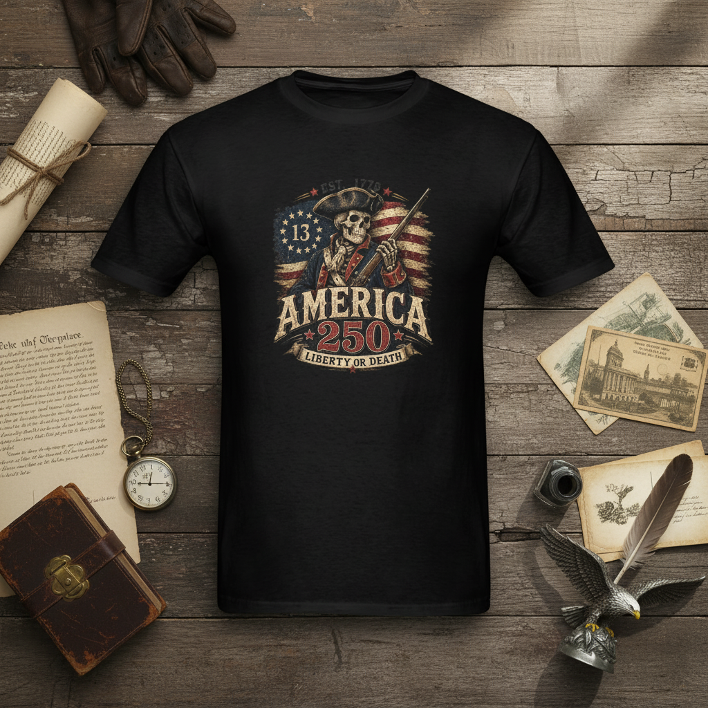 America 250 Flat Lay Mockup