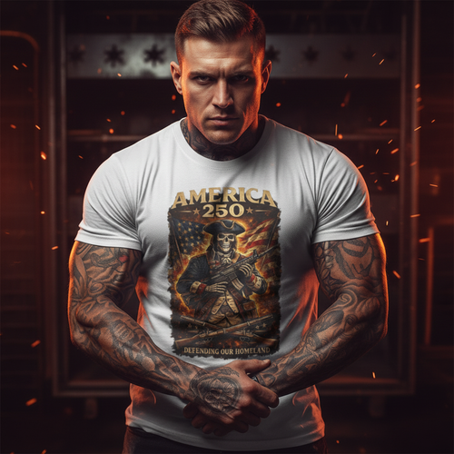 America 250 Patriotic Skull Badass Mockup 1