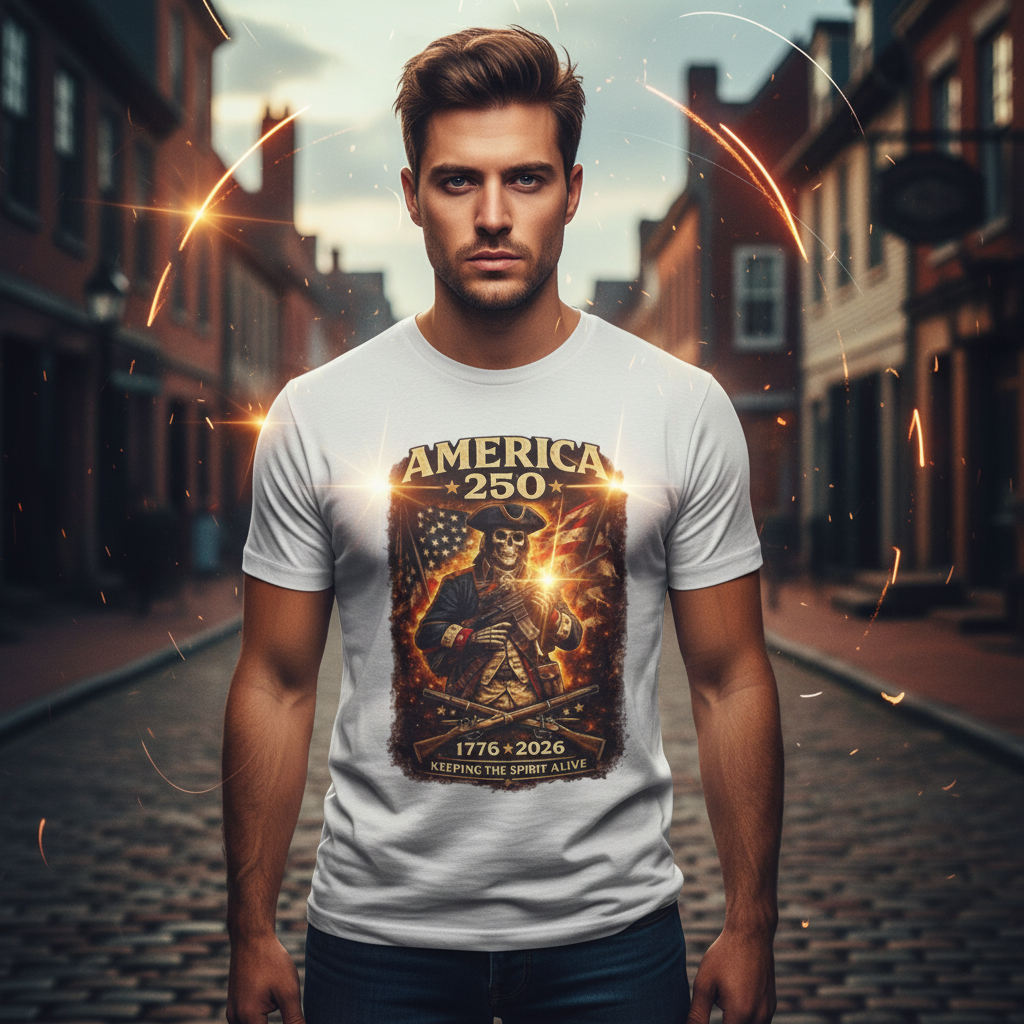 America 250 Revolutionary Soldier Mockup with Effects 1