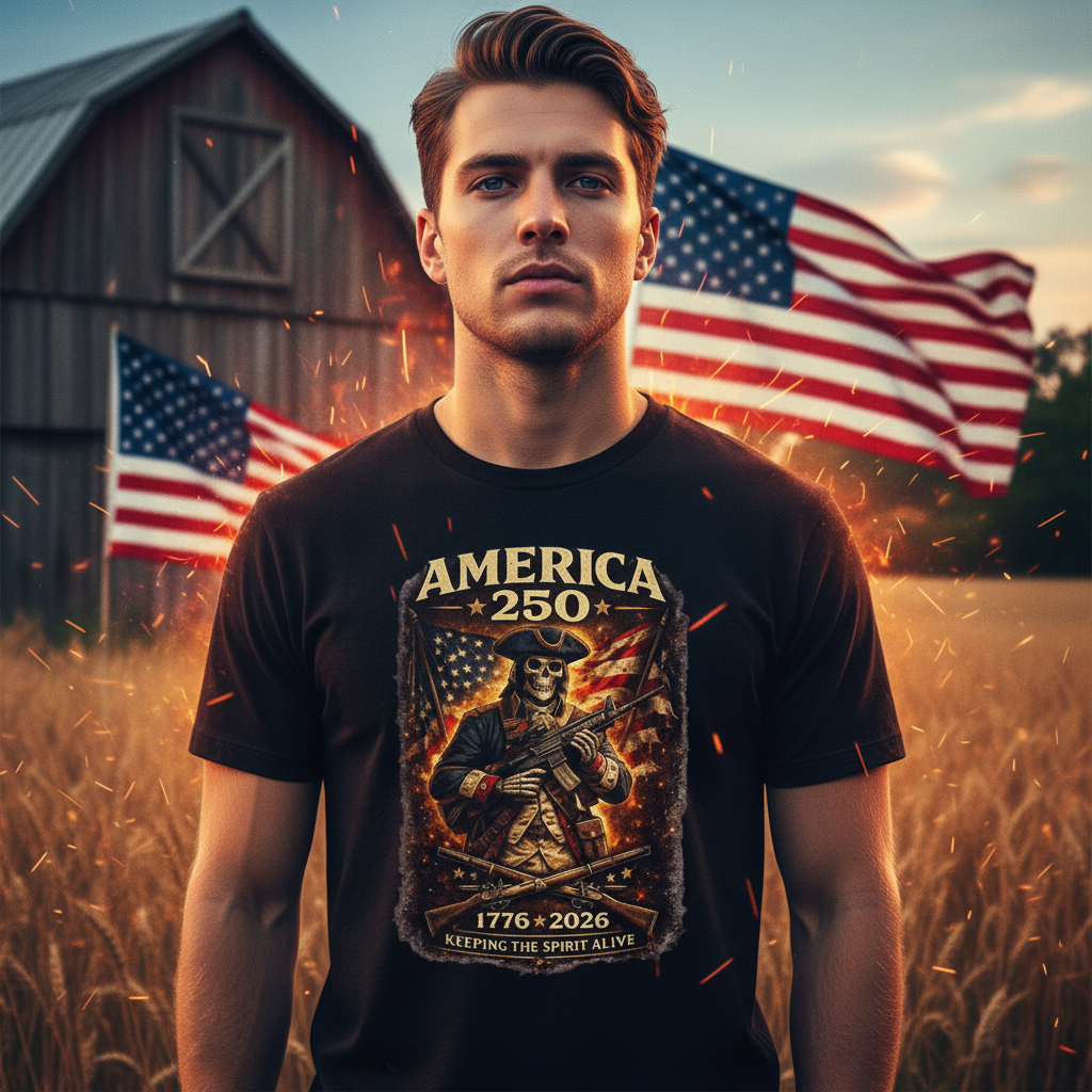 America 250 Revolutionary Soldier Mockup with Effects 2