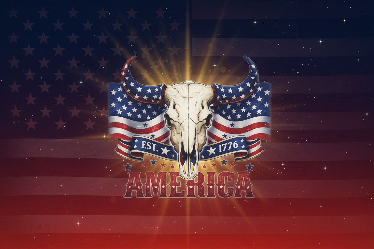 America Skull - Artwork Banner