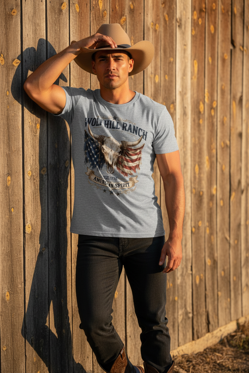 American Spirit Tee – Barn Wall