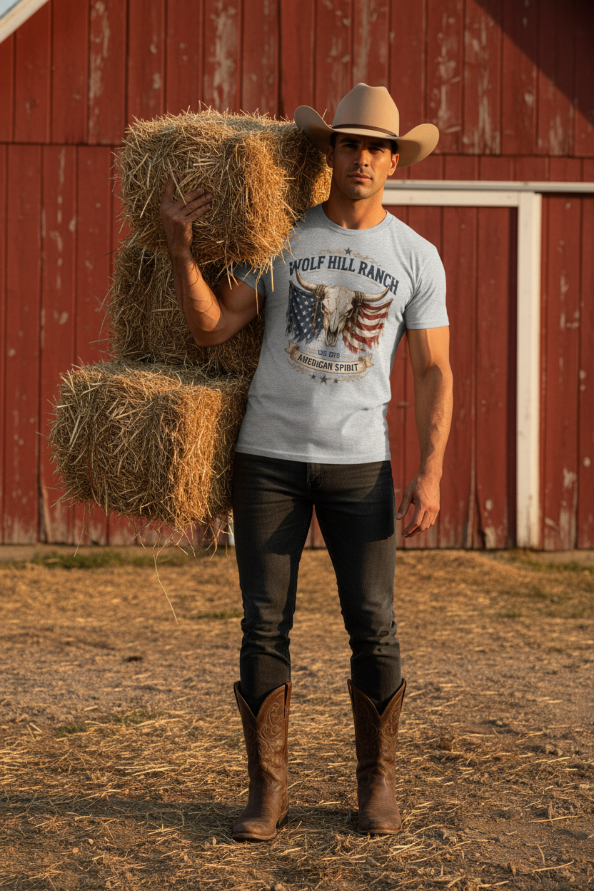 American Spirit Tee – Hay Bales
