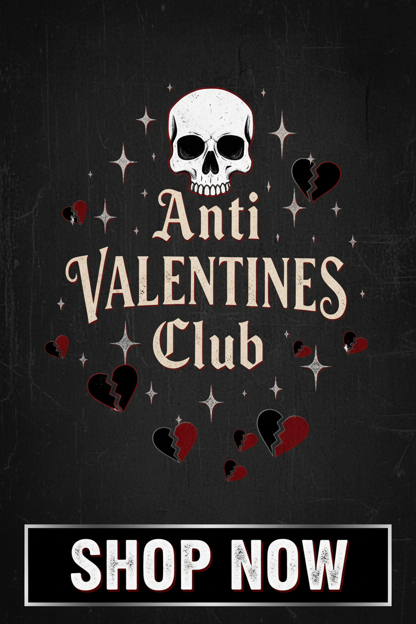 Anti-Valentine's Club Skull Shop Now Poster