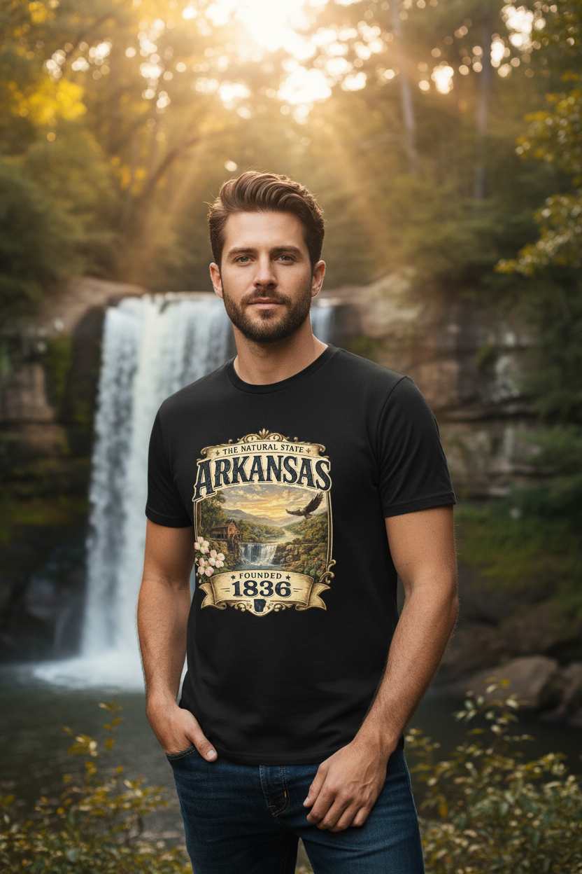 Arkansas T-Shirt - Ozark Waterfall