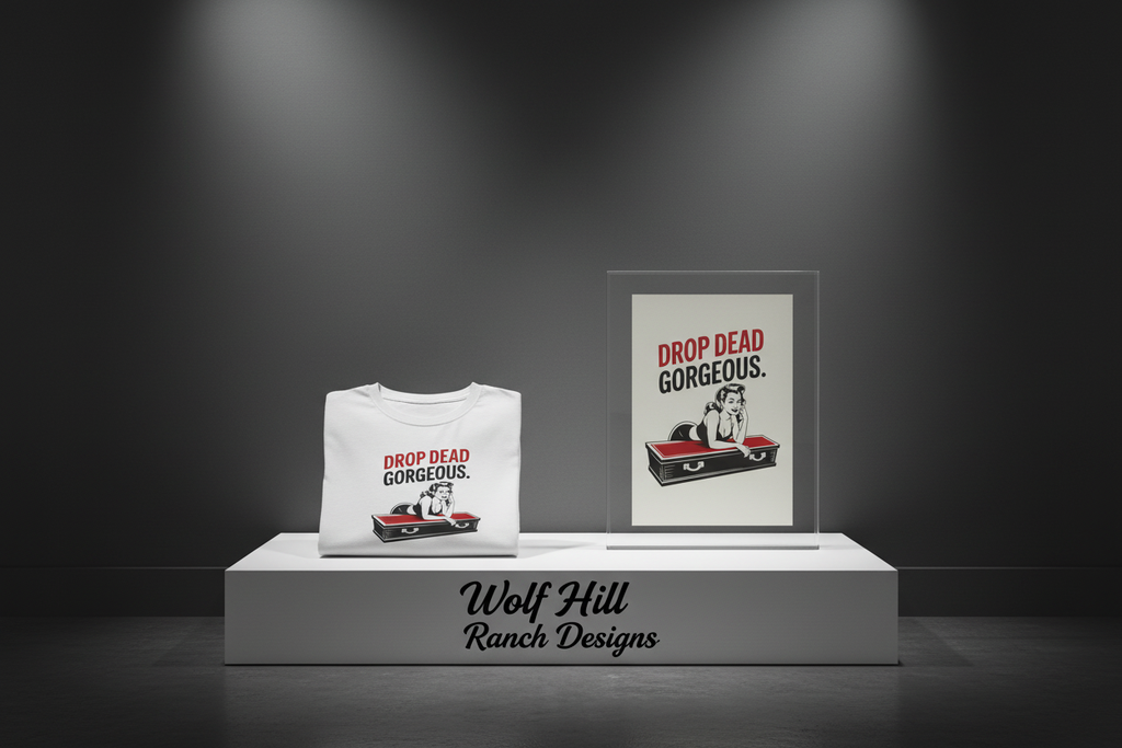 Artwork and Shirt Mockup Display