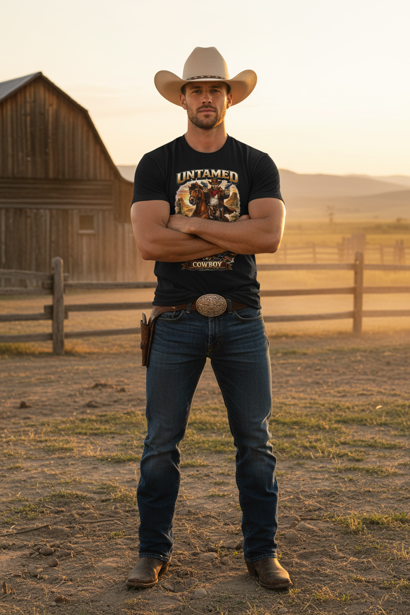 Attractive Cowboy Mockup