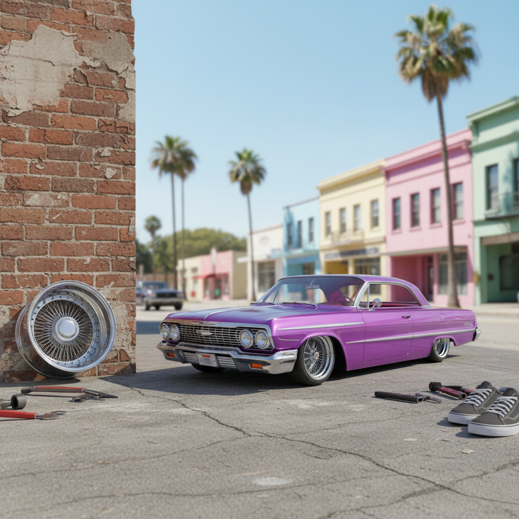 Azalea lowrider pinup mockup