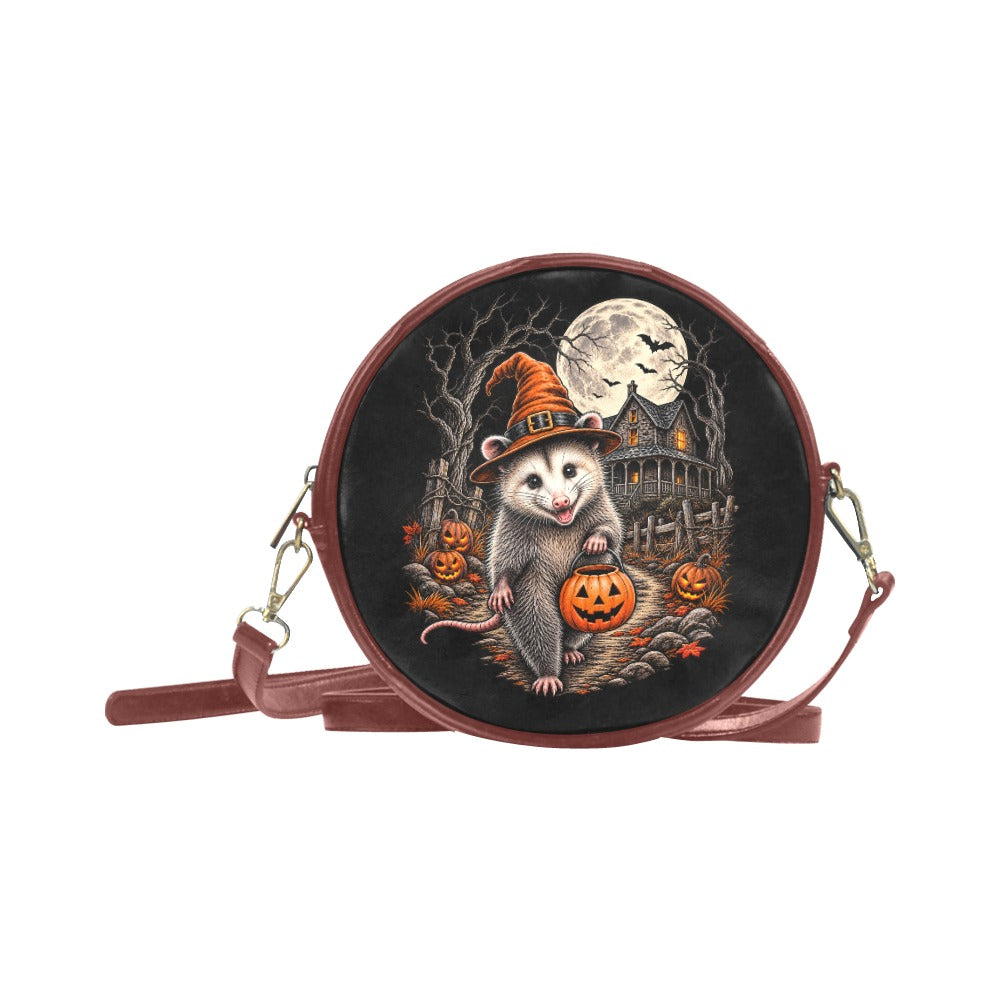 Pete’s Haunted Harvest   Halloween   Fashion  Round Messenger Bag