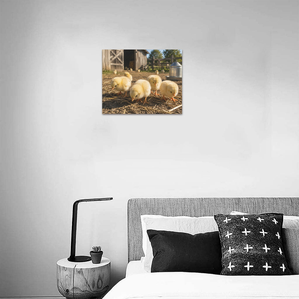 Fluffy & Free  Baby Chicks Ranch Canvas Print  Made in USA