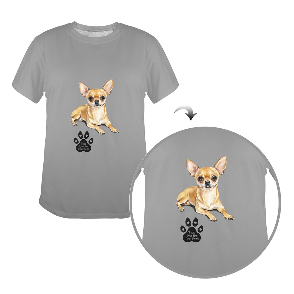 Cute Chihuahua Women’s T-Shirt – Adorable Dog Mom Graphic Tee for Chihuahua Lovers
