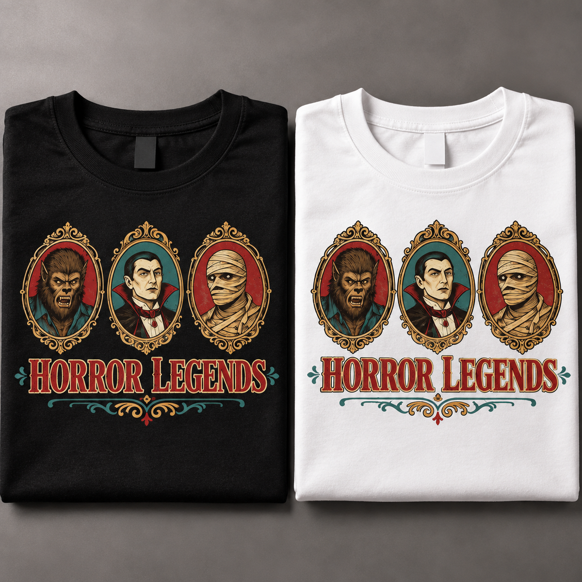 Horror Legends Vintage Monster Unisex T-Shirt.