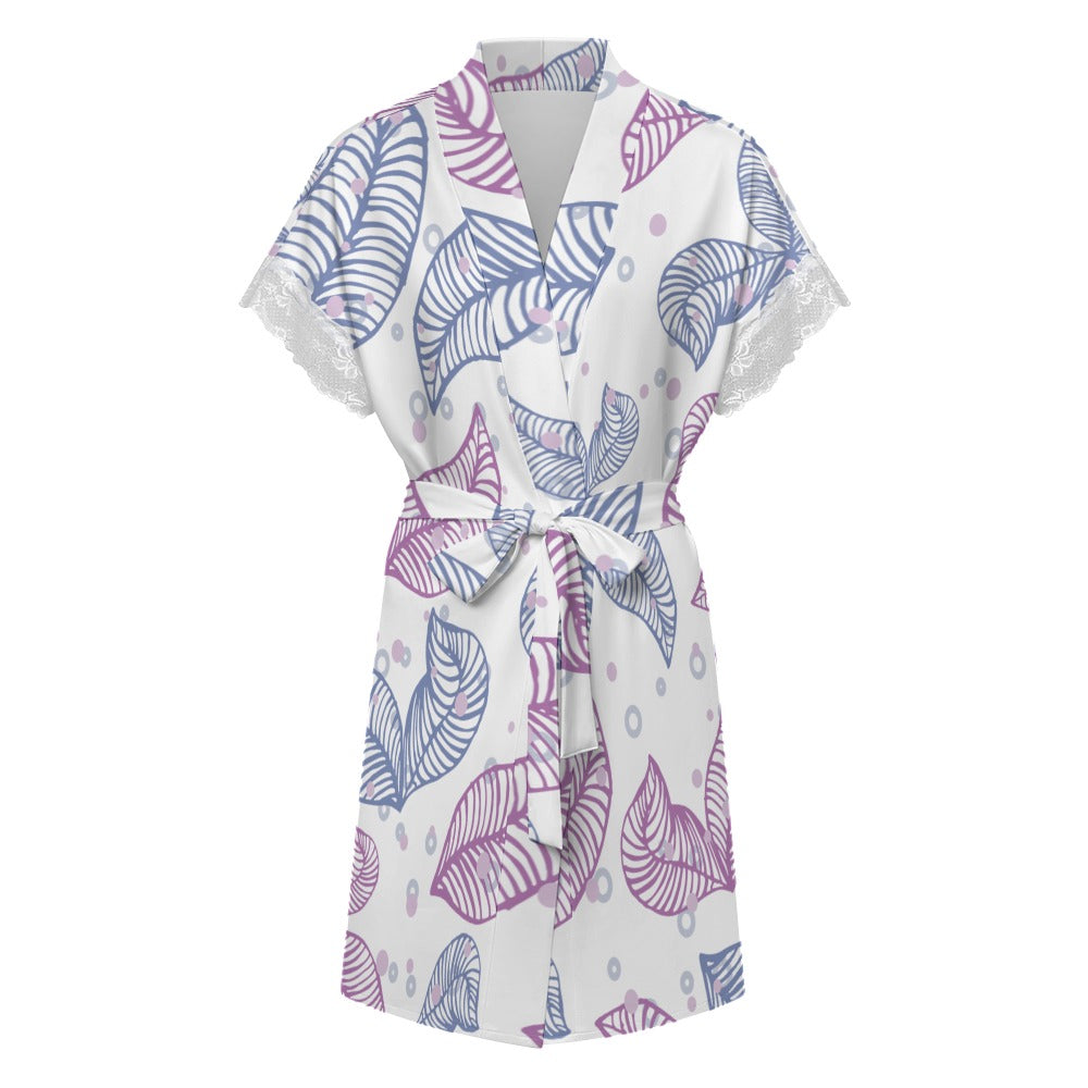Women's Lace-Trimmed Kimono Robe Collection
