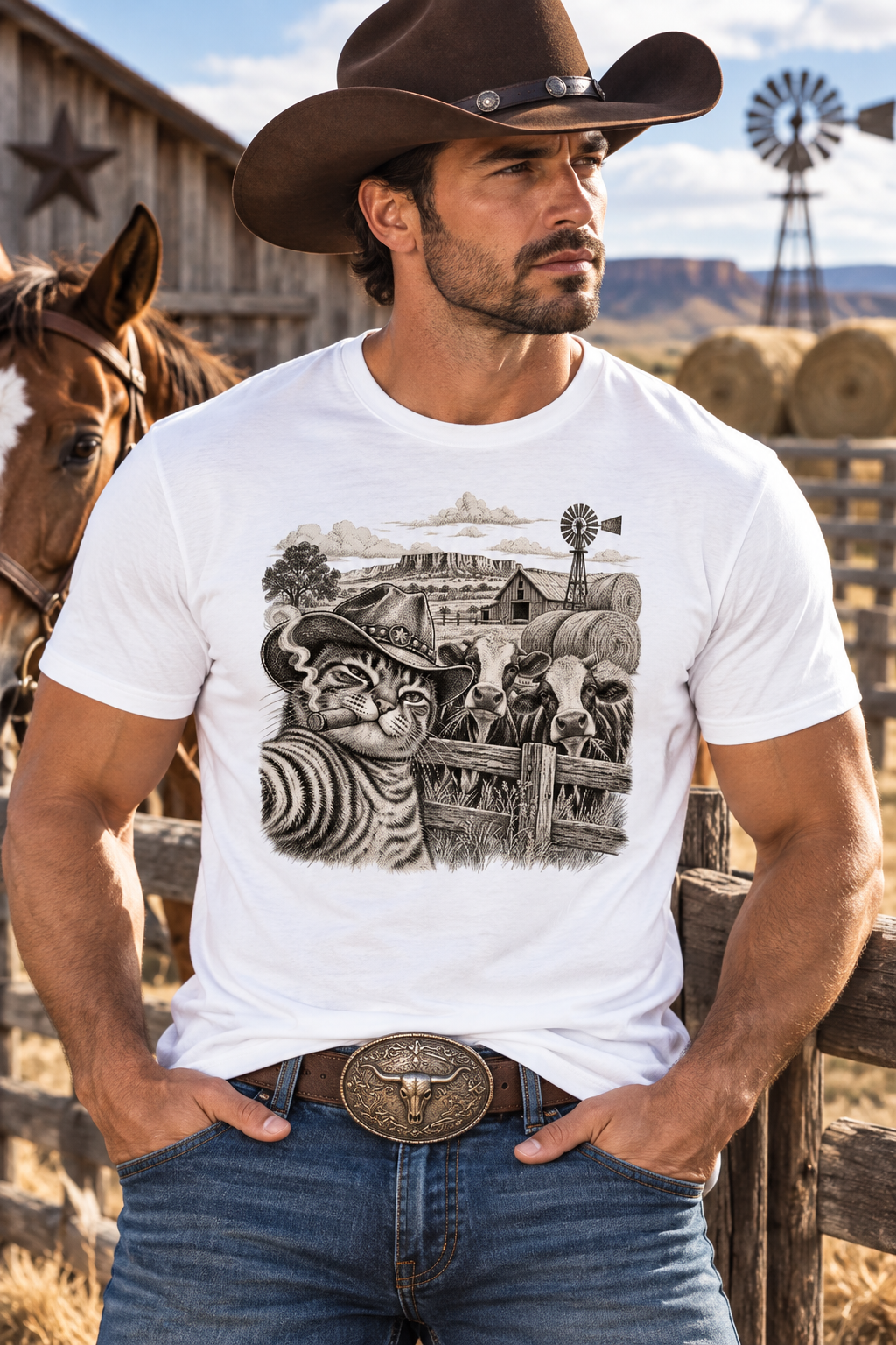 Ranch Selfie Unisex Western Tee